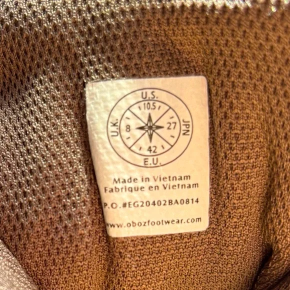 🥾EUC Oboz Waterproof Hiking Boots, Women’s size 10.5 (taupe w/ grey) - Picture 6 of 8